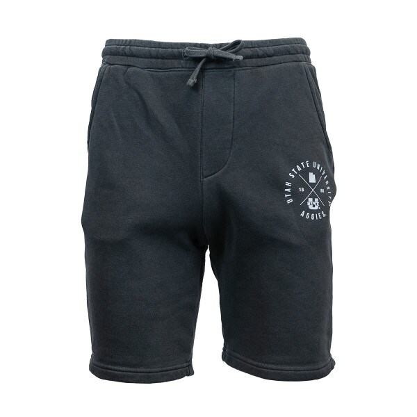 Charcoal, Utah State University, Aggies, Utah, 1888, U-State, Sweat Shorts